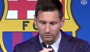 FC Barcelona -   Lionel Messi, en larmes   Ces derniers jours, j'ai essayé d'assimiler la nouvelle. Je n'étais pas prêt pour tout ça. Je voulais rester au Barça car je suis ici chez moi. Après tant d'années