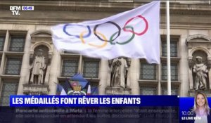 Jeux olympiques: les médaillés, de retour en France, font rêver les enfants