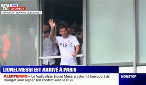 Lionel Messi est arrivé à l'aéroport du Bourget