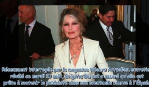 Brigitte Bardot - l'ancienne actrice apporte son soutien à Eric Zemmour pour 2022