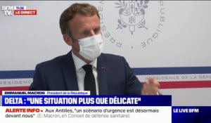 Emmanuel Macron: "37,8 millions de Français ont un schéma vaccinal complet"