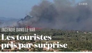 Un incendie virulent dans le Var prend par surprise habitants et touristes