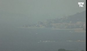 La Corse enfumée à cause de l'incendie en cous dans le Var