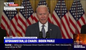 Joe Biden à propos de l'Afghanistan: "C'est l'une des évacuations aériennes les plus complexes de l'Histoire"