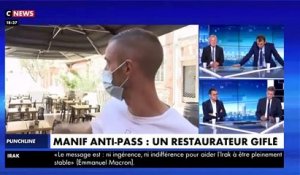 Perpignan :  Le témoignage d'un serveur de restaurant giflé par une manifestante car son établissement réclamait le Pass Sanitaire comme l'exige la loi