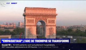 L'empaquetage de l'Arc de Triomphe progresse et s'achèvera mi-septembre