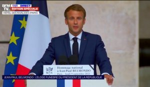 Emmanuel Macron: "Jean-Paul Belmondo raconte nos contradictions, nos failles"