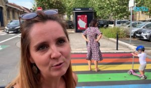 Reactions des Bordelais sur le nouveau passage piéton aux couleurs LGBTQI + à Caudéran