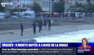 Houle en Méditerranée: des policiers rappellent aux surfeurs que la baignade est interdite à Agde dans l'Hérault