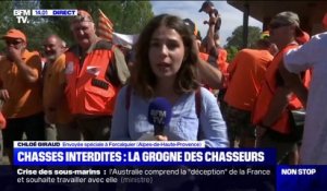Chasses interdites: près de 2000 chasseurs rassemblés à Forcalquier, dans les Alpes-de-Haute-Provence, pour manifester