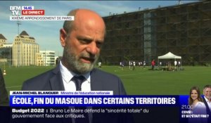Jean-Michel Blanquer: "Élèves et adultes pourront ne pas porter le masque" à l'école lors de l'allègement du protocole dans certains départements