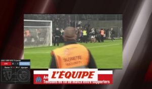 Incidents avec des supporters lors d'Angers-OM - Foot - L1