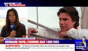 Mort de Bernard Tapie: pour Samia Ghali, maire-adjointe de Marseille, il "fait partie des personnes qu'on a envie de rendre immortelle"