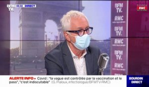 Pr Gilles Pialoux: "On peut faire en même temps" la dose de rappel contre le Covid-19 et le vaccin contre la grippe "et on peut le différer de 15 jours"
