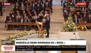 Obsèques de Bernard Tapie - Le maire de Marseille Benoît Payan lui rend hommage à la cathédrale La Major: « Bernard Tapie sera à jamais Marseillais » - VIDEO