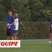 Avec Jalibert en 10 et Ntamack en 12 à l'entraînement - Rugby - Bleus