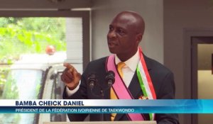 Inauguration du Centre sportif, culturel et des Tic ivoiro-coréen Alassane Ouattara à Adjamé