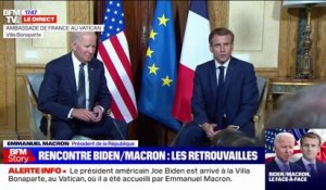 Rencontre Biden/Macron: "C'est l'avenir qu'il faut regarder", assure Emmanuel Macron