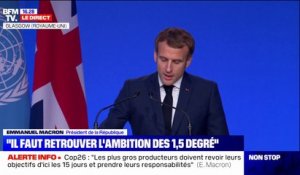 Emmanuel Macron sur le réchauffement climatique: "Toutes les économies développées doivent désormais contribuer à leur juste part" pour aider les pays en développement