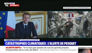 L'échange entre Emmanuel Macron et Thomas Pesquet sur les futures missions d'exploration sur la Lune et Mars