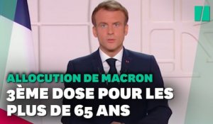 Dans son discours, Macron annonce un pass sanitaire conditionné à une 3ème dose pour les plus de 65 ans