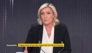 Covid-19 : "Rien ne justifie aujourd'hui un reconfinement", estime Marine Le Pen