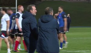 Jean Dujardin présent à Marcoussis avant le match face aux All Blacks - Rugby - Bleus