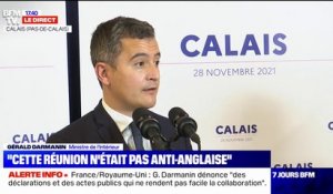 Gérald Darmanin à Calais: "Cette réunion n'était pas anti-anglaise mais pro-européenne"