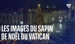 Les images de l'illumination du sapin de Noël du Vatican