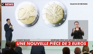 Clément Beaune présente la nouvelle pièce de 2 euros