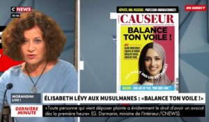 Elisabeth Lévy défend vivement dans "Morandini Live" la Une de son magazine demandant aux femmes musulmanes de "balancer le voile" - Regardez le débat en intégralité - VIDEO