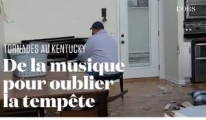 Tornades aux Etats-Unis : ce sinistré joue un émouvant morceau de piano dans sa maison détruite