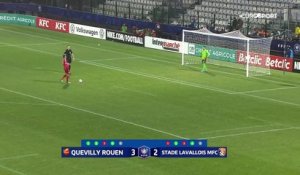 Quevilly-Rouen fait chuter Laval aux tirs au but : la fin de la séance en vidéo