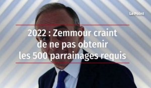 2022 : Zemmour craint de ne pas obtenir les 500 parrainages requis