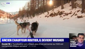Olivier, ancien chauffeur routier est devenu musher à Isola 2000 (Alpes-Maritimes)
