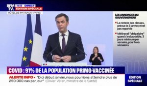 "N'hésitez pas à vous faire vacciner si vous êtes enceinte, c'est plus que possible, c'est recommandé" assure Olivier Véran