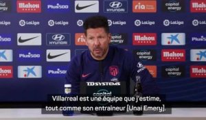20e j. - Simeone : "Villarreal, une équipe que j'estime"