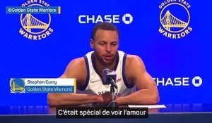 Warriors - Curry a eu la “chair de poule” en voyant Thompson
