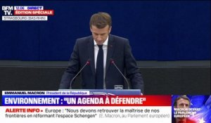 Ukraine: devant le Parlement européen, Emmanuel Macron veut "un nouvel ordre de stabilité et de sécurité" que l'Europe proposera à la Russie
