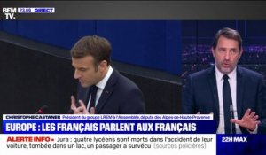 Emmanuel Macron au Parlement européen: pour Christophe Castaner, "les opposants qui se sont exprimés n'ont pas fait avancer la France"