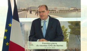 Intervention du Premier ministre Jean Castex pour la pose de la première pierre du CHU de Nantes