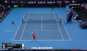 Monfils conclut la 1re manche d'un puissant revers : la balle de set en vidéo