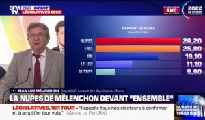 Législatives: Jean-Luc Mélenchon s'exprime à l'issue du premier tour