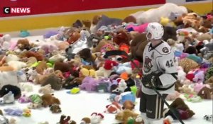 Etats-Unis : Plus de 50.000 peluches lancées en plein match de hockey sur glace