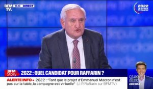 Jean-Pierre Raffarin: "Tant que le projet d'Emmanuel Macron n'est pas sur la table, la campagne est virtuelle"