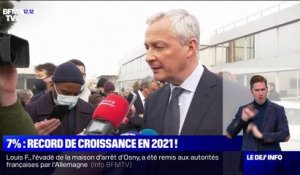 7% de croissance: Bruno Le Maire salue "un rebond spectaculaire pour l'économie française"