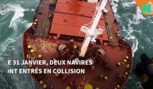 Sauvetage à haut risque sur un cargo à la dérive aux Pays-Bas