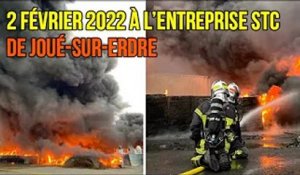 un impressionnant incendie en cours dans une entreprise en Loire-Atlantique