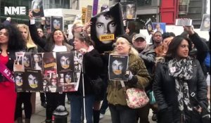 Michael Jackson: Leaving Neverland Protestors outside Channel 4