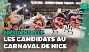 Présidentielle 2022: les candidats caricaturés au Carnaval de Nice